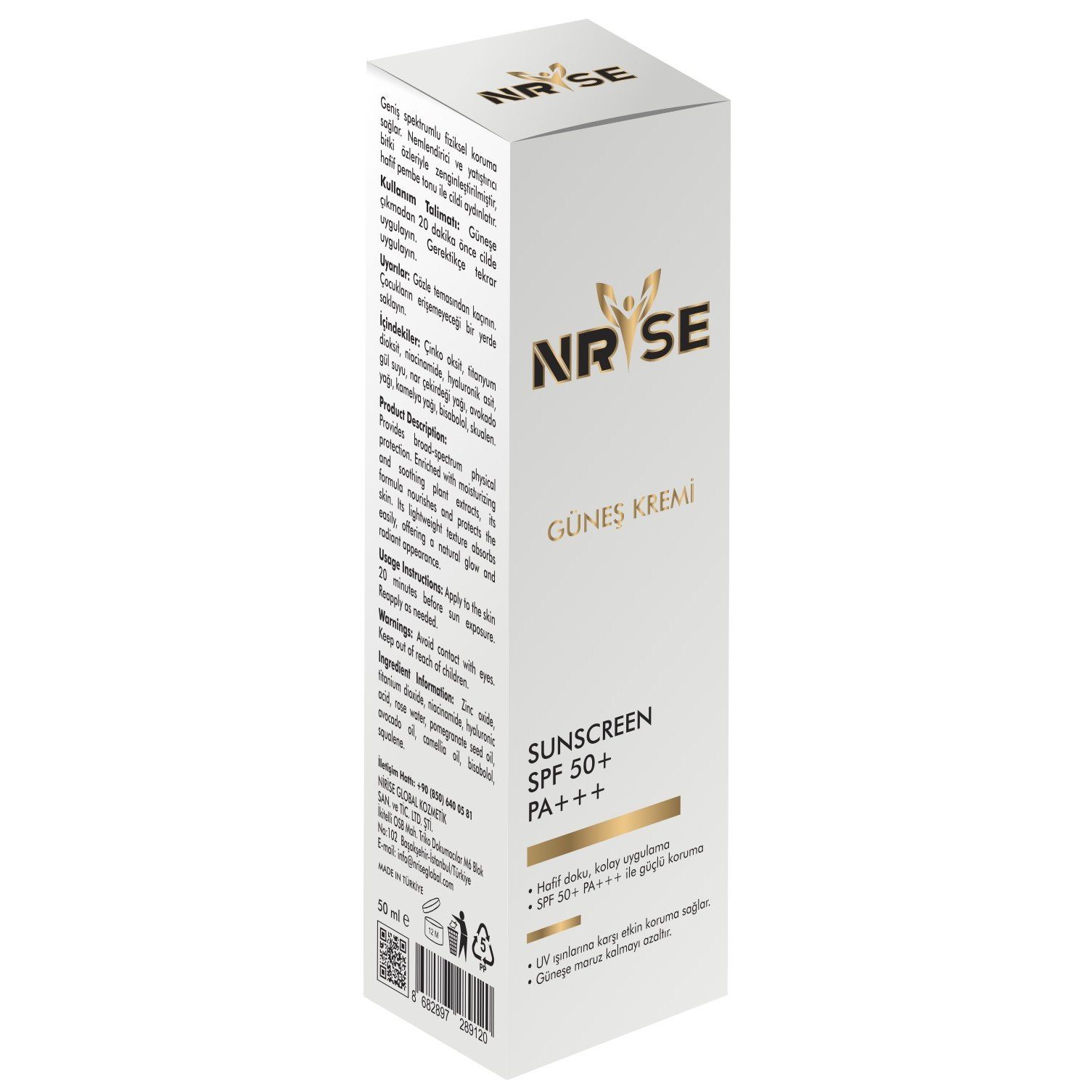 GÜNEŞ KORUYUCU KREM SPF50+PA+++